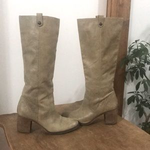 Size 10 Vince Camuto Taupe Leather knee high boots